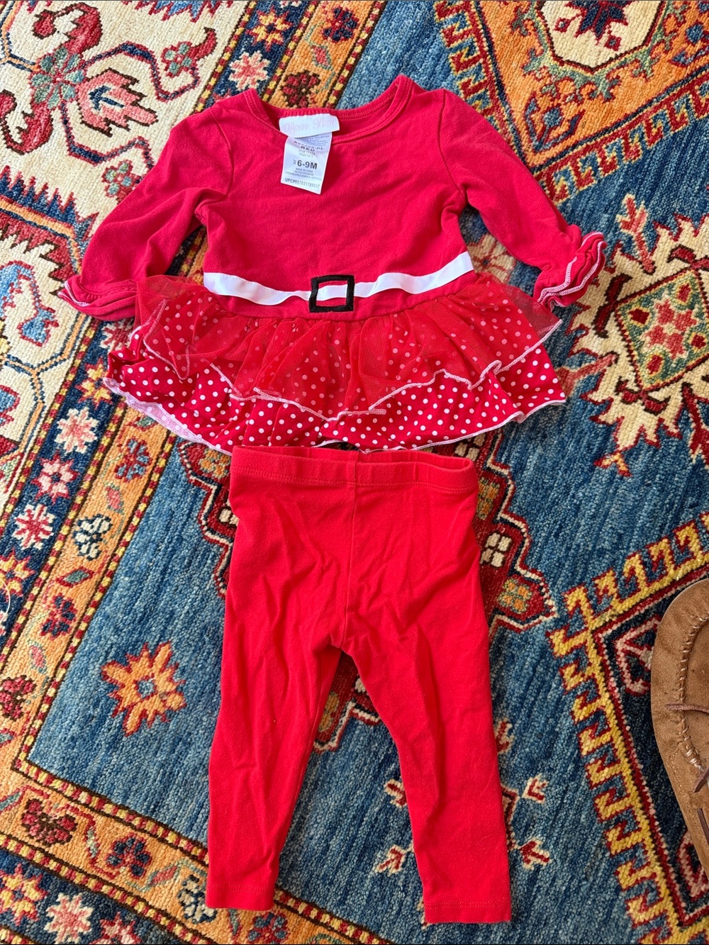 Bonnie Jean Red Toddler Girls Santa-Inspired Tutu Legging Set